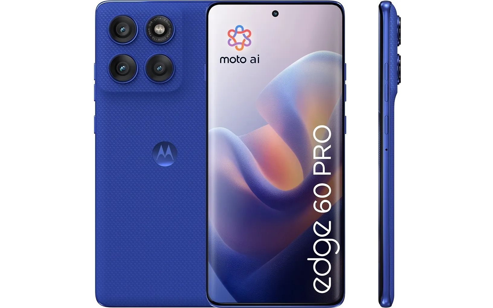 Motorola Edge 60 Pro 5G puhelin, 512/12 Gt, Dazzling Blue