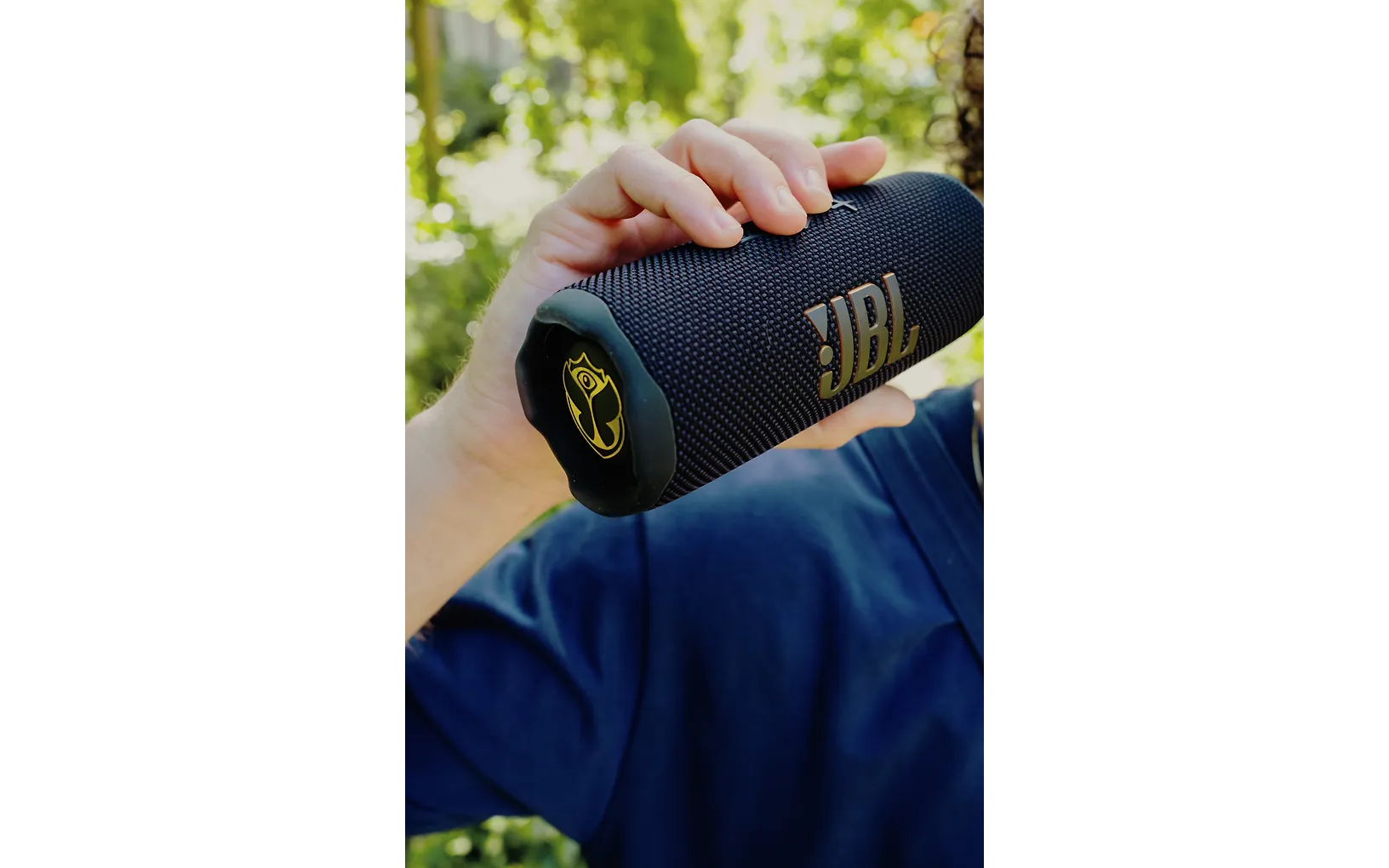 JBL Flip 7 Tomorrowland Edition Bluetooth-kaiutin, musta