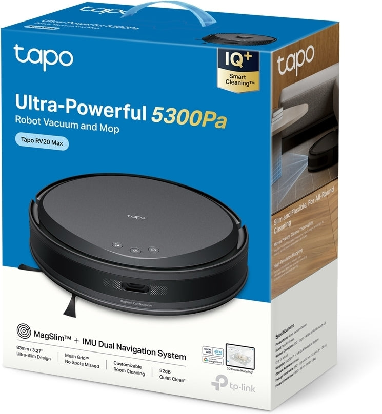 TP-Link Tapo RV20 Max robotti-imuri