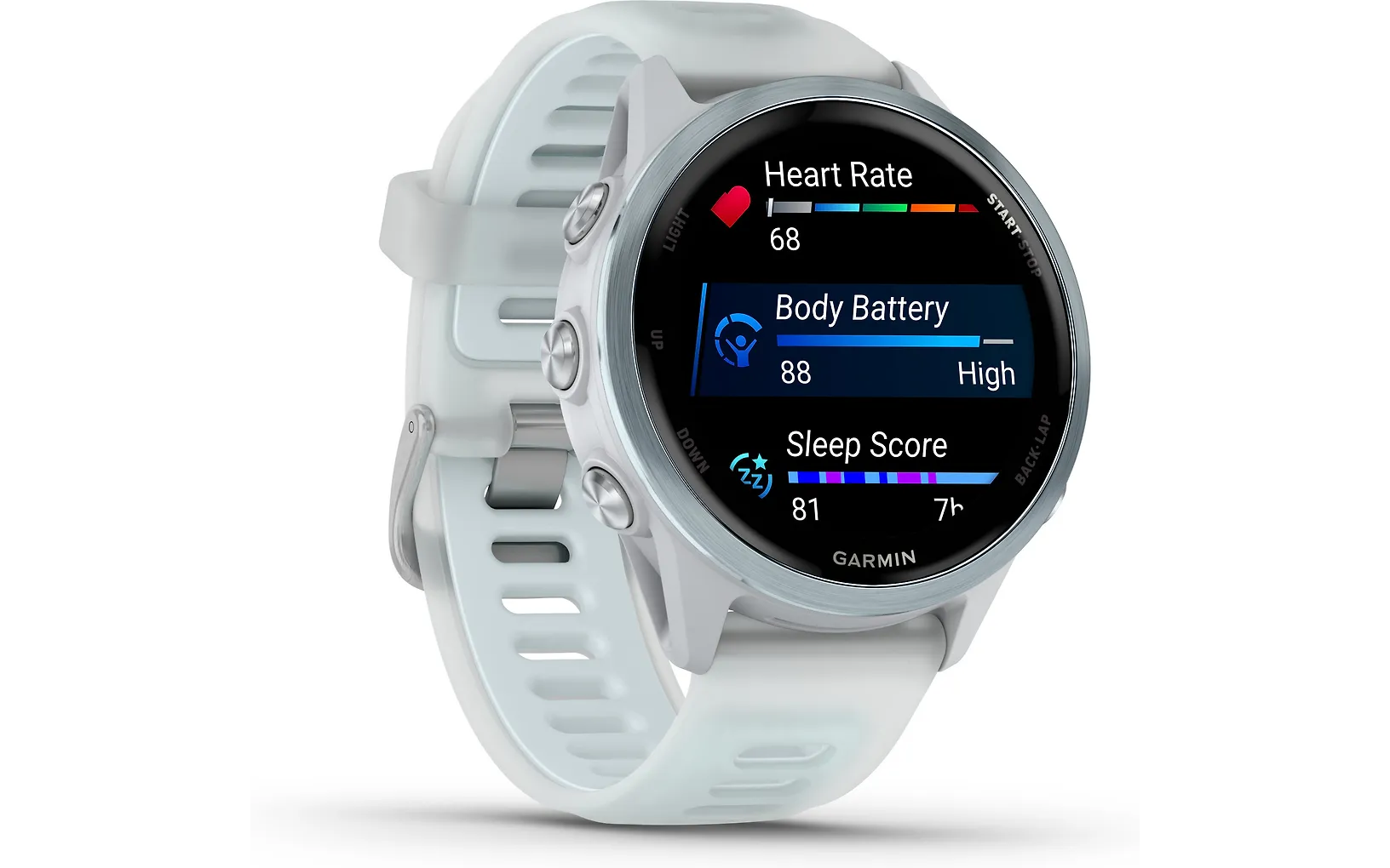 Garmin Forerunner 570 GPS juoksuälykello, 42 mm, Whitestone / Cloud Blue
