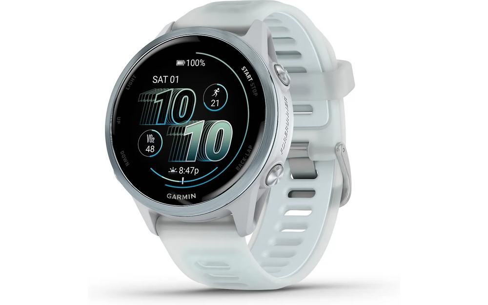 Garmin Forerunner 570 GPS juoksuälykello, 42 mm, Whitestone / Cloud Blue