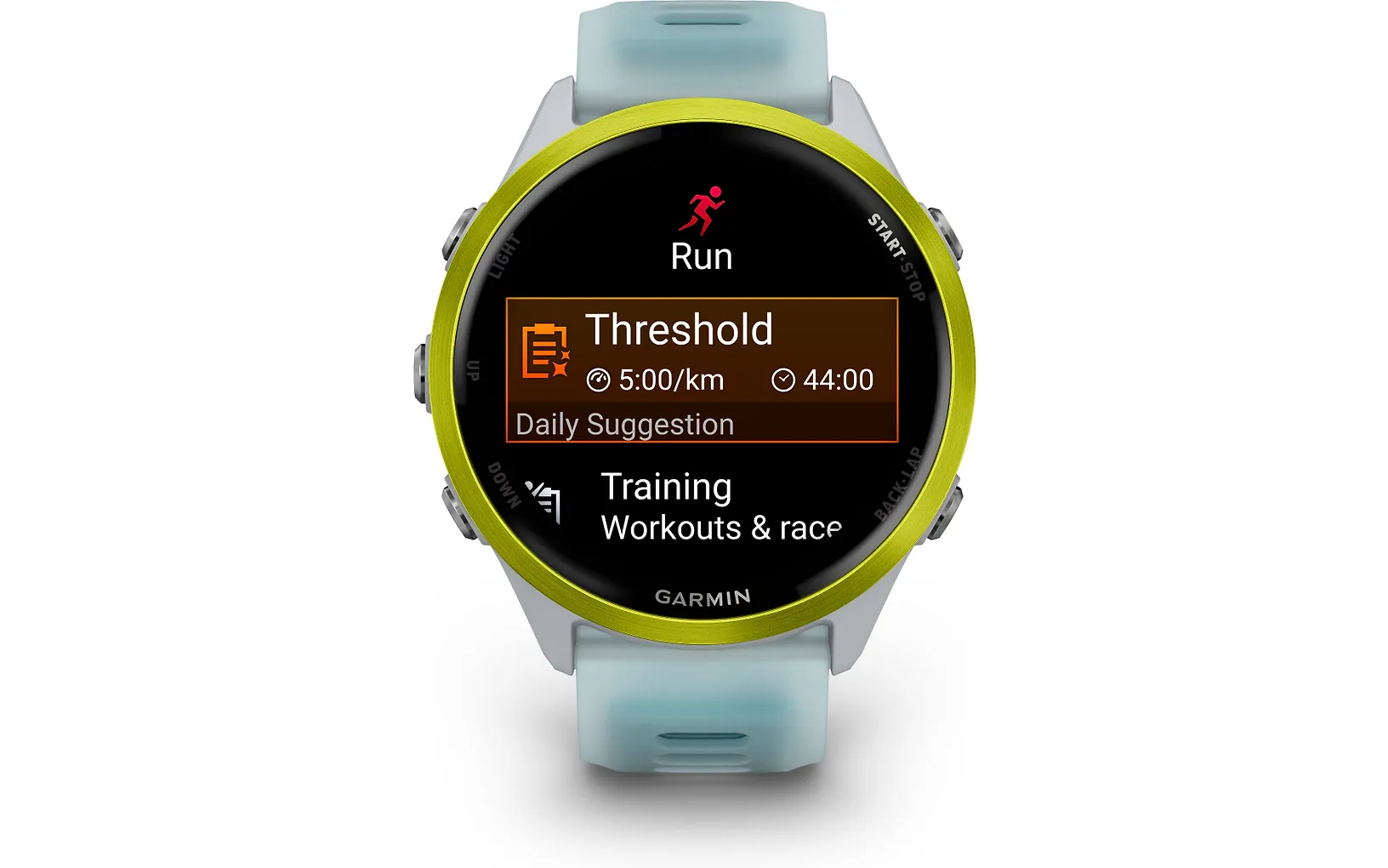Garmin Forerunner 570 GPS juoksuälykello, 47 mm, Whitestone / Amp Yellow