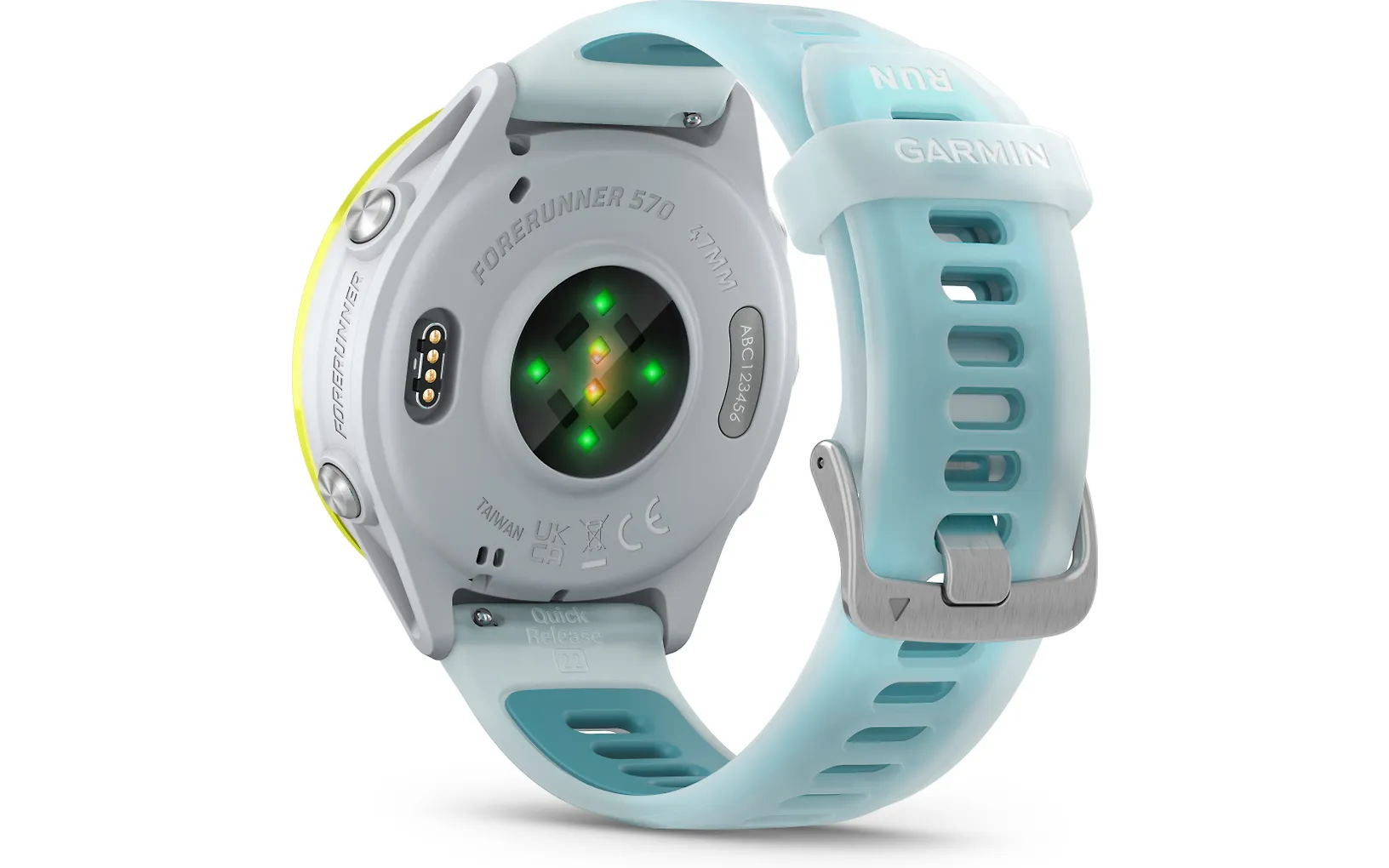 Garmin Forerunner 570 GPS juoksuälykello, 47 mm, Whitestone / Amp Yellow