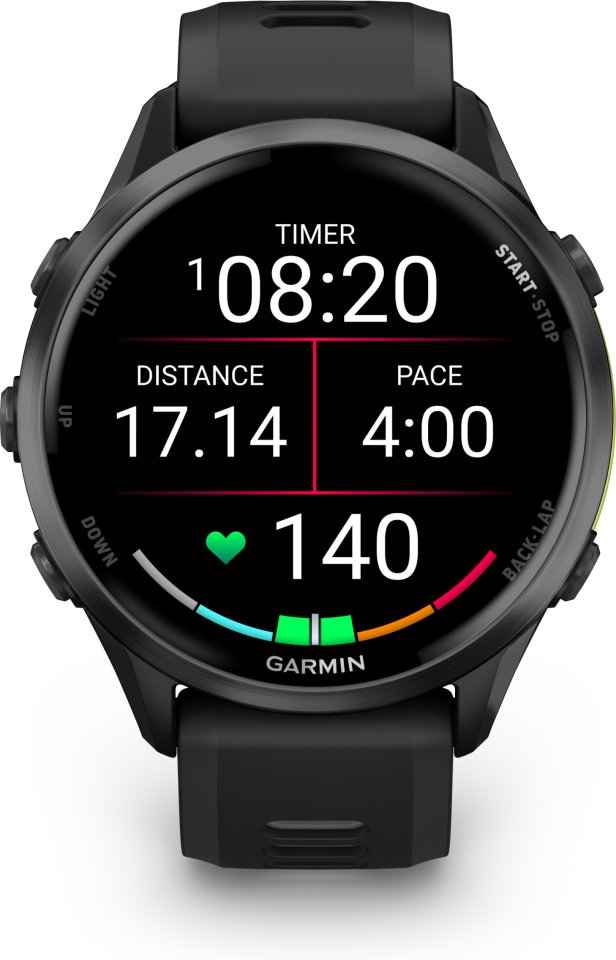Garmin Forerunner 970 GPS juoksuälykello, Black / Amp Yellow