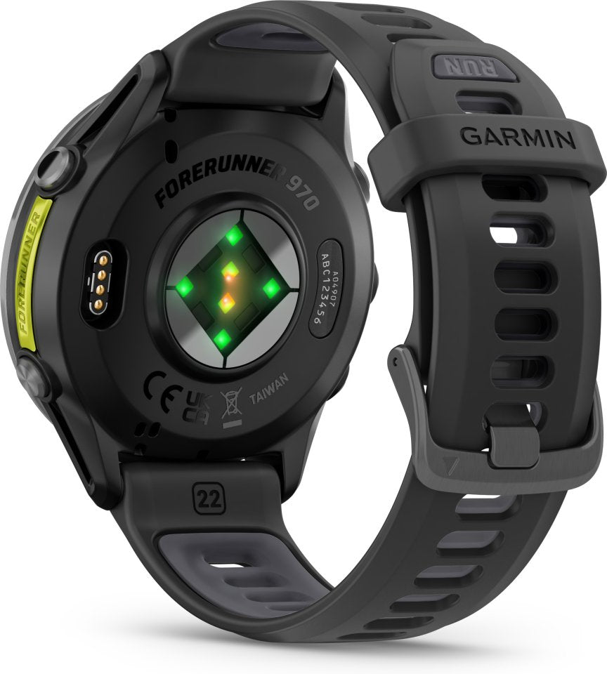 Garmin Forerunner 970 GPS juoksuälykello, Black / Amp Yellow