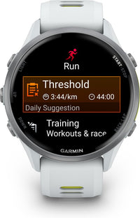 Garmin Forerunner 970 GPS juoksuälykello, Whitestone / Amp Yellow