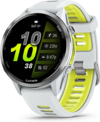 Garmin Forerunner 970 GPS juoksuälykello, Whitestone / Amp Yellow