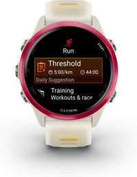 Garmin Forerunner 570 GPS juoksuälykello, 42 mm, Bone/Raspberry/Mango