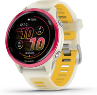 Garmin Forerunner 570 GPS juoksuälykello, 42 mm, Bone/Raspberry/Mango