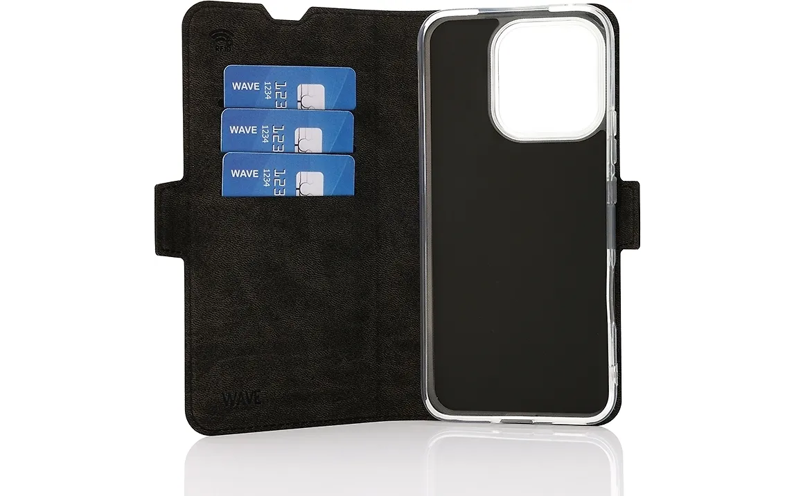 Wave Book Case, Honor 400 Lite, musta