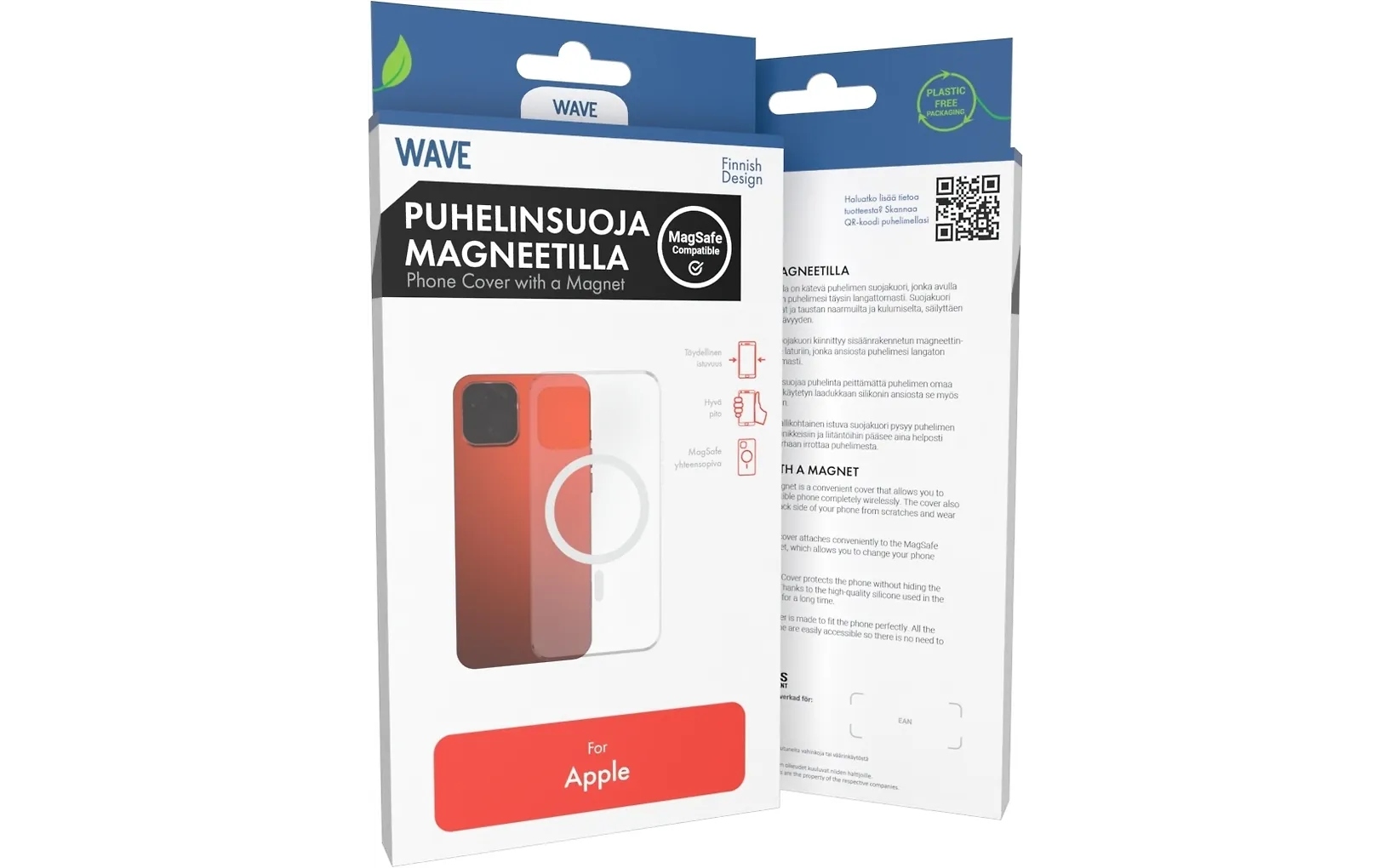 Wave MagSafe-yhteensopiva Puhelinsuoja, Apple iPhone 16e, kirkas - E-store.fi