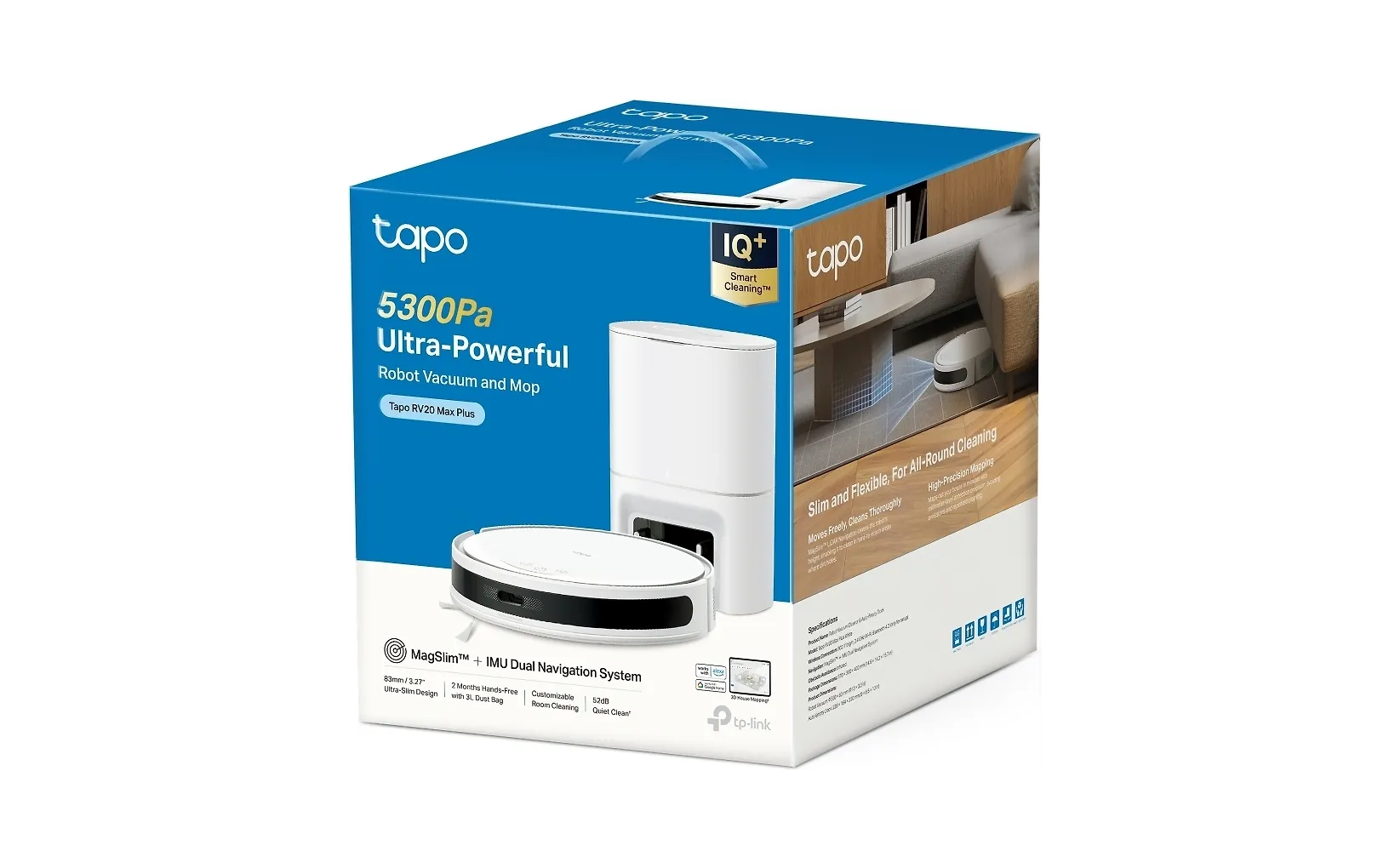 TP-Link Tapo RV20 Max Plus, valkoinen
