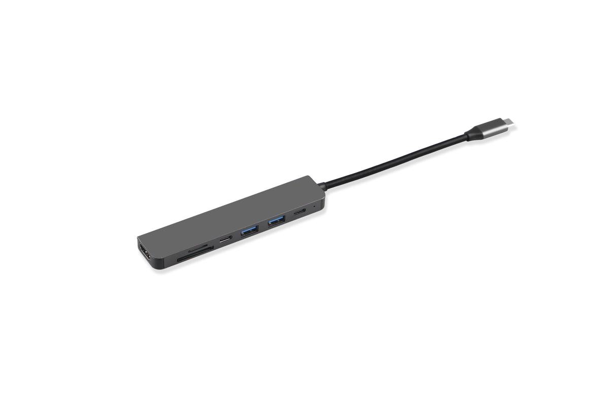 Fuj:tech Slim USB-C Hubi 100 W PD-latauksella, 5 porttia – kuva 12