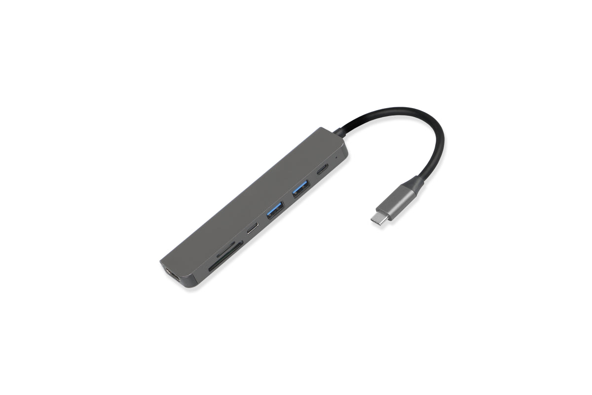 Fuj:tech Slim USB-C Hubi 100 W PD-latauksella, 5 porttia – kuva 10