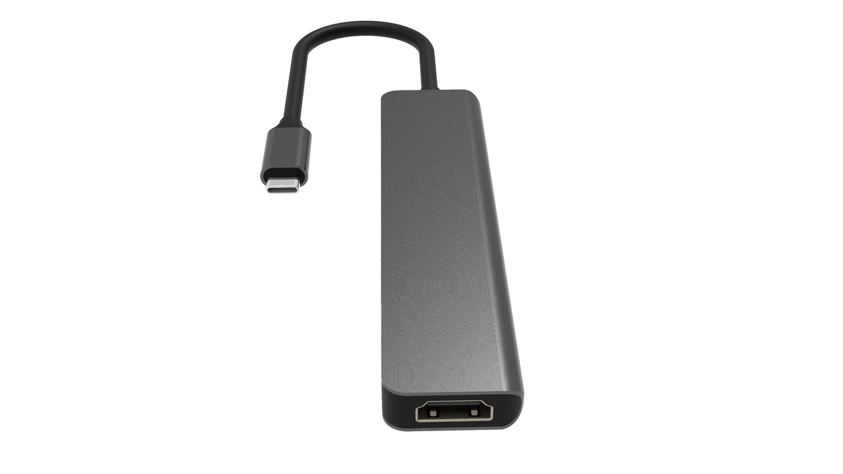 Fuj:tech Slim USB-C Hubi 100 W PD-latauksella, 5 porttia – kuva 3