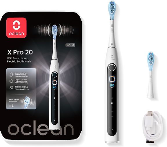 Oclean X Pro 20 sähköhammasharja, valkoinen