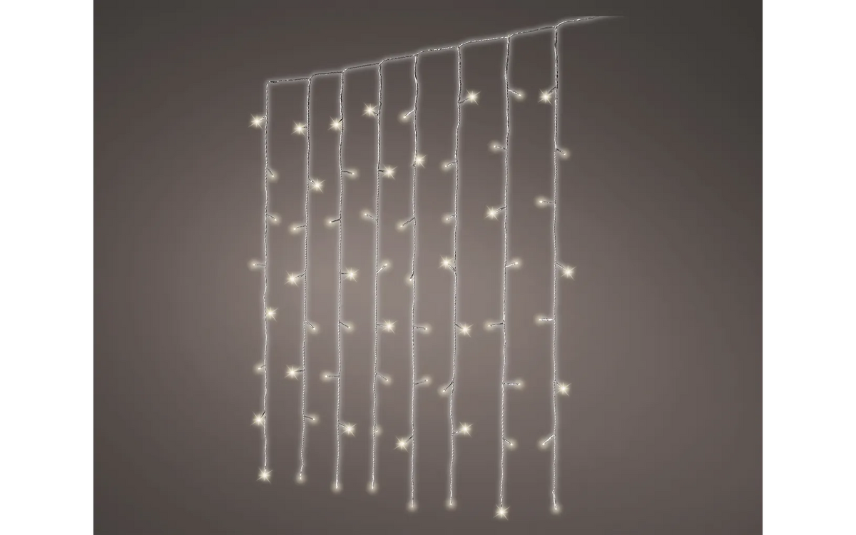Lumineo curtain steady koristevaloverho ulkokäyttöön, 2 x 2 metriä