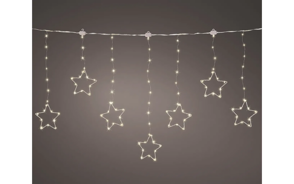 Lumineo Micro LED star twinkle koristevalosarja ulkokäyttöön, 120 x 60 cm