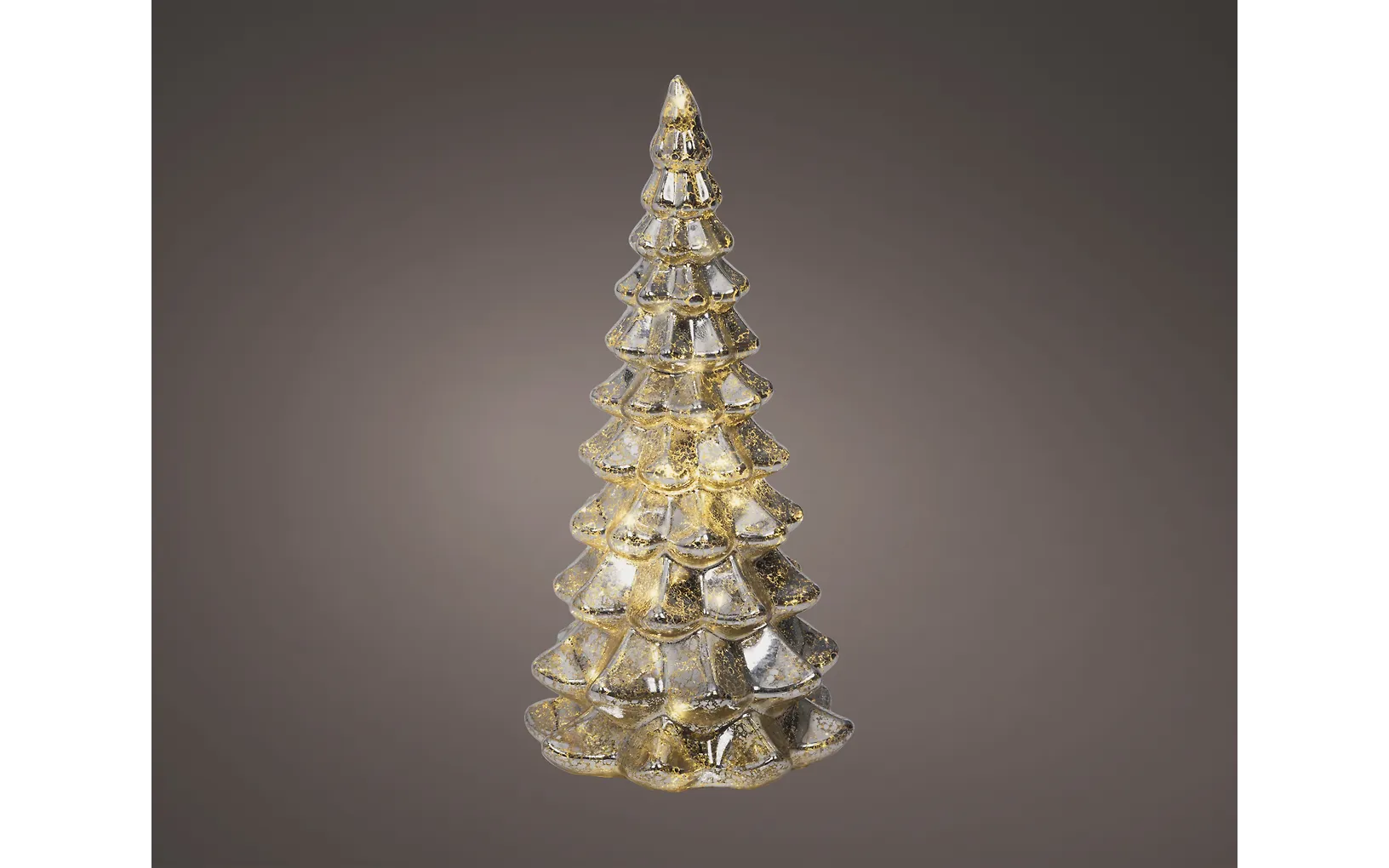 Lumineo lasikuusi, pöytäkoriste, 21cm, hope