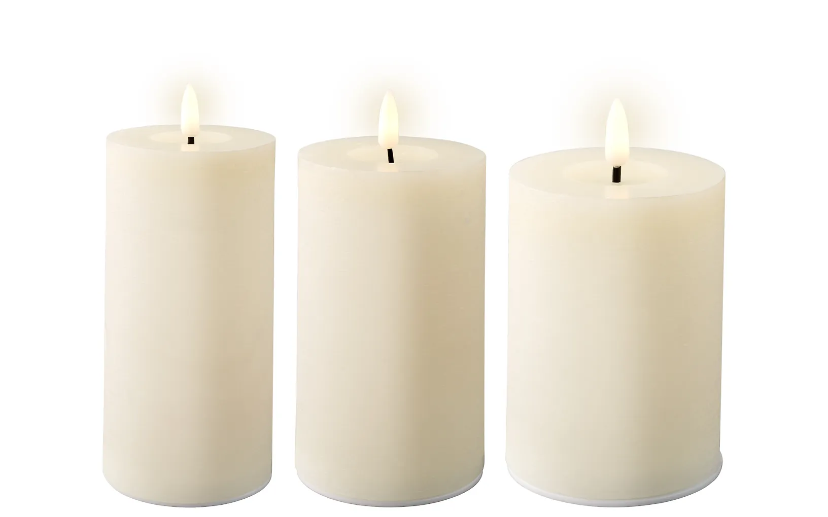 Lumineo ladattavat vahakynttilät, 3 kpl, valkoinen