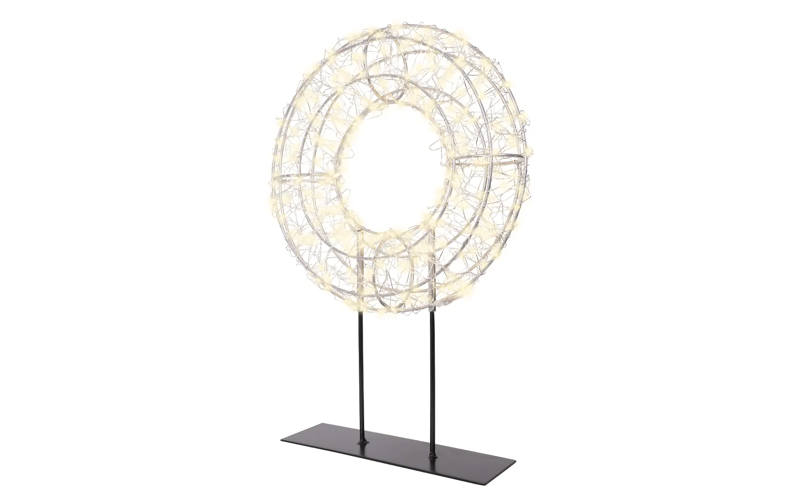 Lumineo pöytämallinen valokranssi, klassinen valkoinen