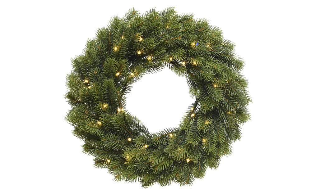 Everlands Winnipeg tallkrans med ljus, varmvit