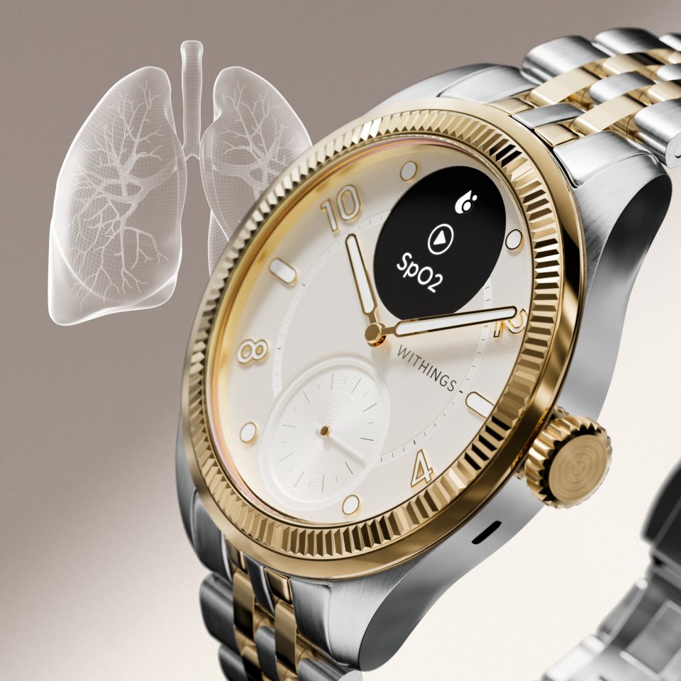 Withings Scanwatch Nova Brilliant älykello, 39 mm, kulta
