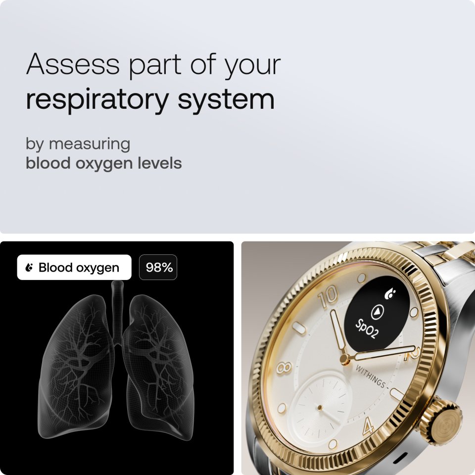 Withings Scanwatch Nova Brilliant älykello, 39 mm, kulta