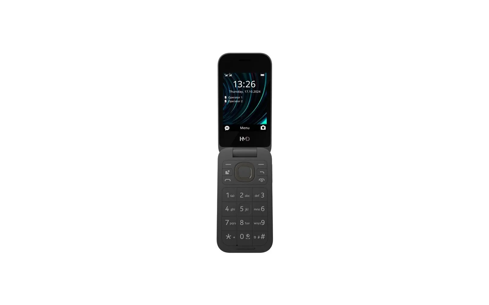 HMD 2660 Flip peruspuhelin, musta