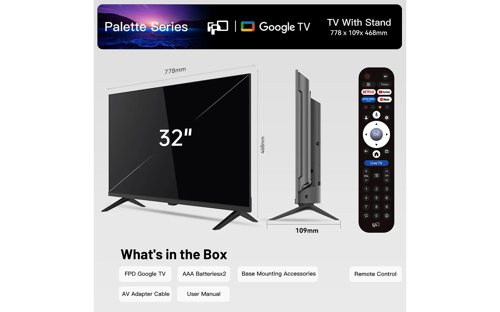 FPD 32" G700 – Full HD LED Google TV
