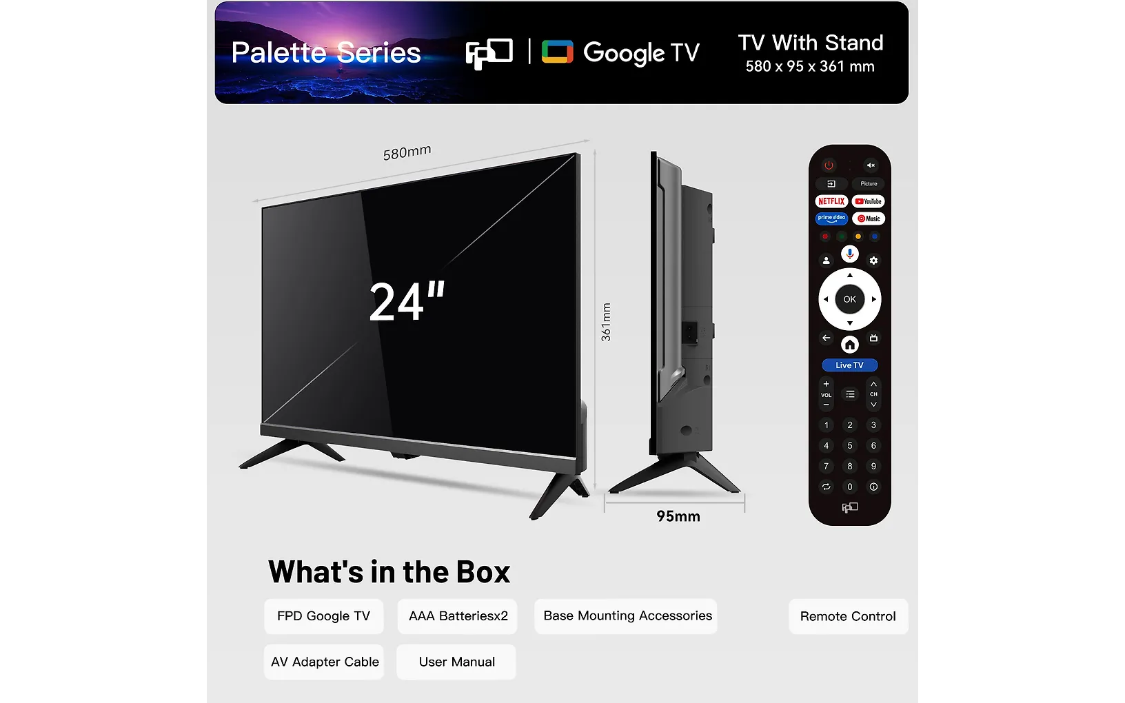 FPD 24" G500 – HD Ready LED Google TV