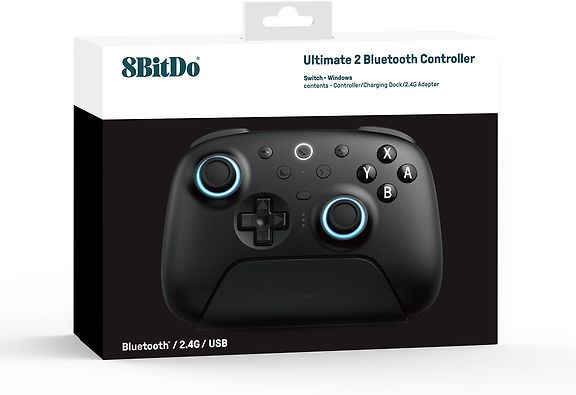 8BitDo Ultimate 2 Wireless BT peliohjain, PC/Switch, musta – kuva 10