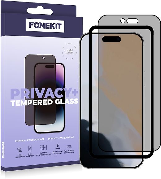 FoneKit Privacy+ Full Cover panssarilasi, iPhone Air – 1