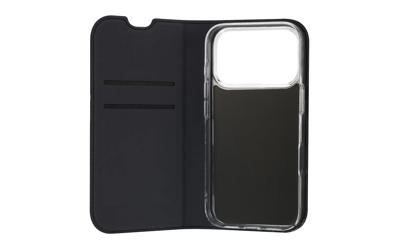 FoneKit BookCase suojakotelo, iPhone 17 Pro, musta
