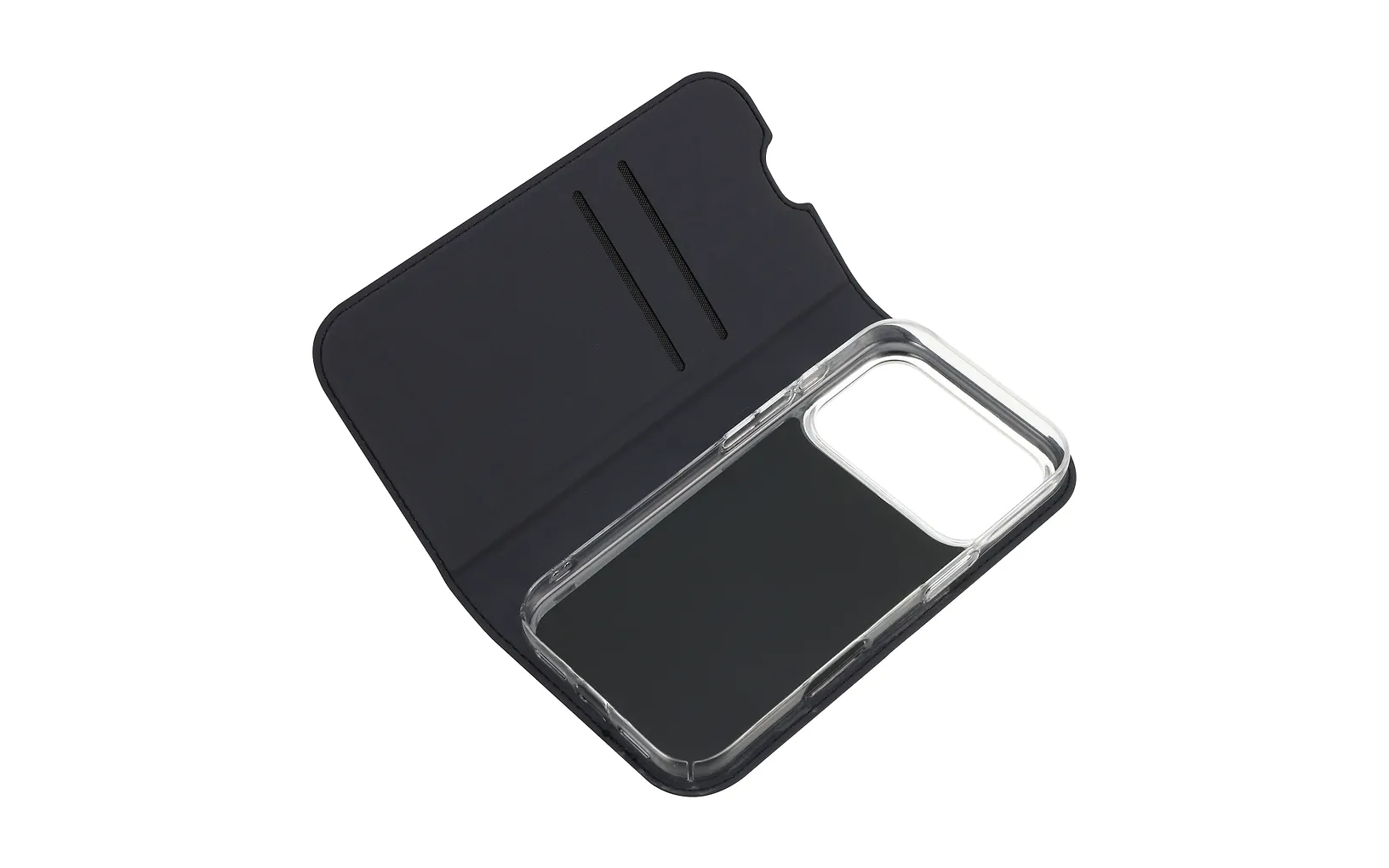 FoneKit BookCase suojakotelo, iPhone 17 Pro, musta