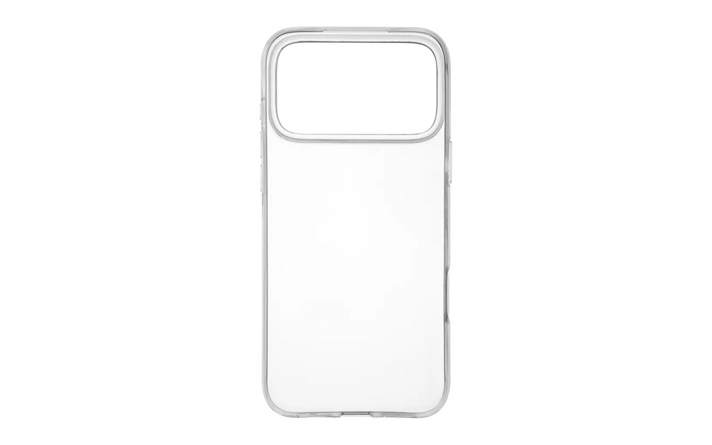 FoneKit silikonisuoja, iPhone 17 Pro Max, läpinäkyvä