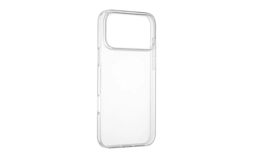 FoneKit silikonisuoja, iPhone 17 Pro Max, läpinäkyvä