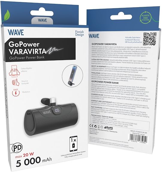 Wave GoPower lisävirta, 5000 mAh – kuva 2