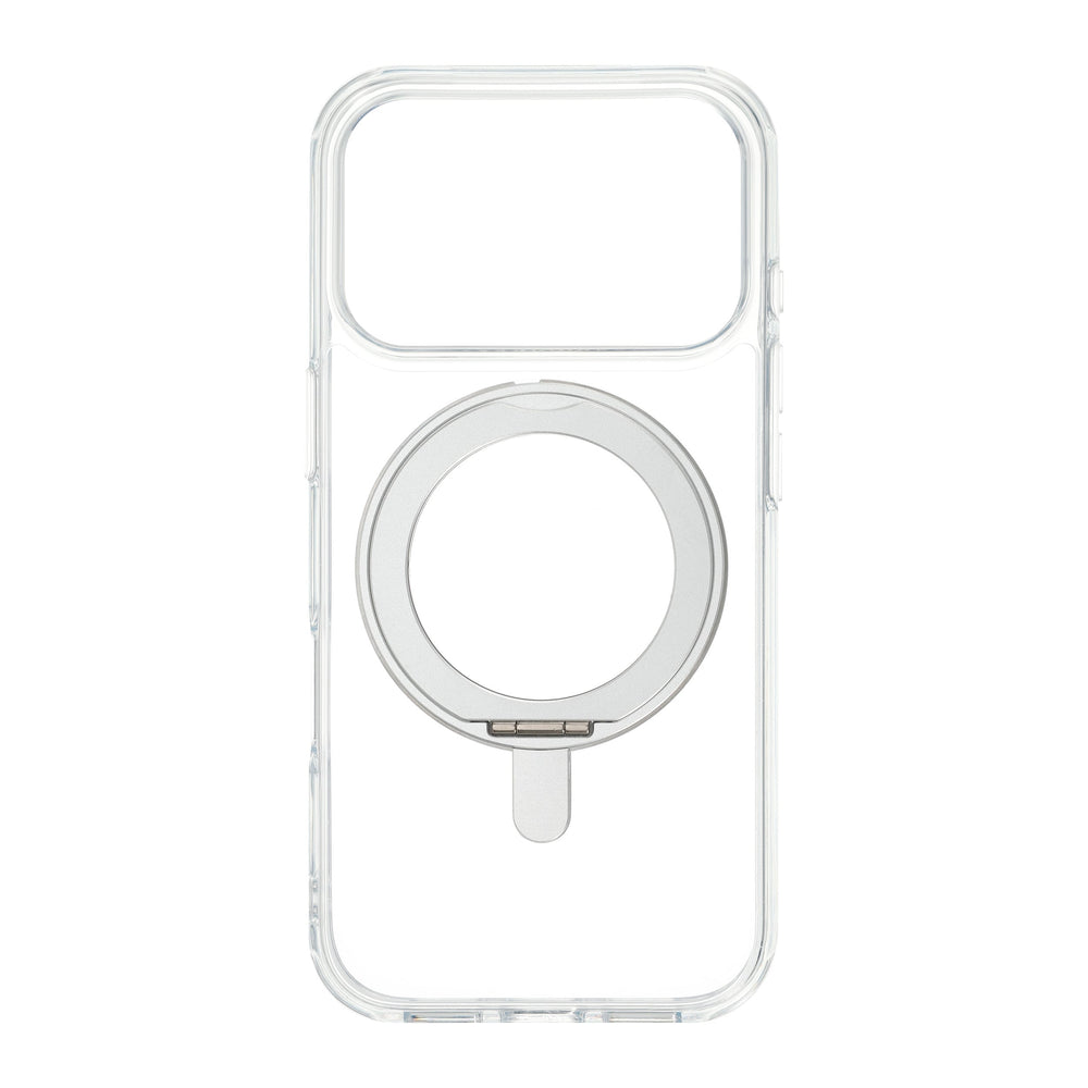 FoneKit Premium Kickstand MagSafe suojakuori jalustalla, iPhone 18 Pro / 17 Pro, läpinäkyvä – kuva 1