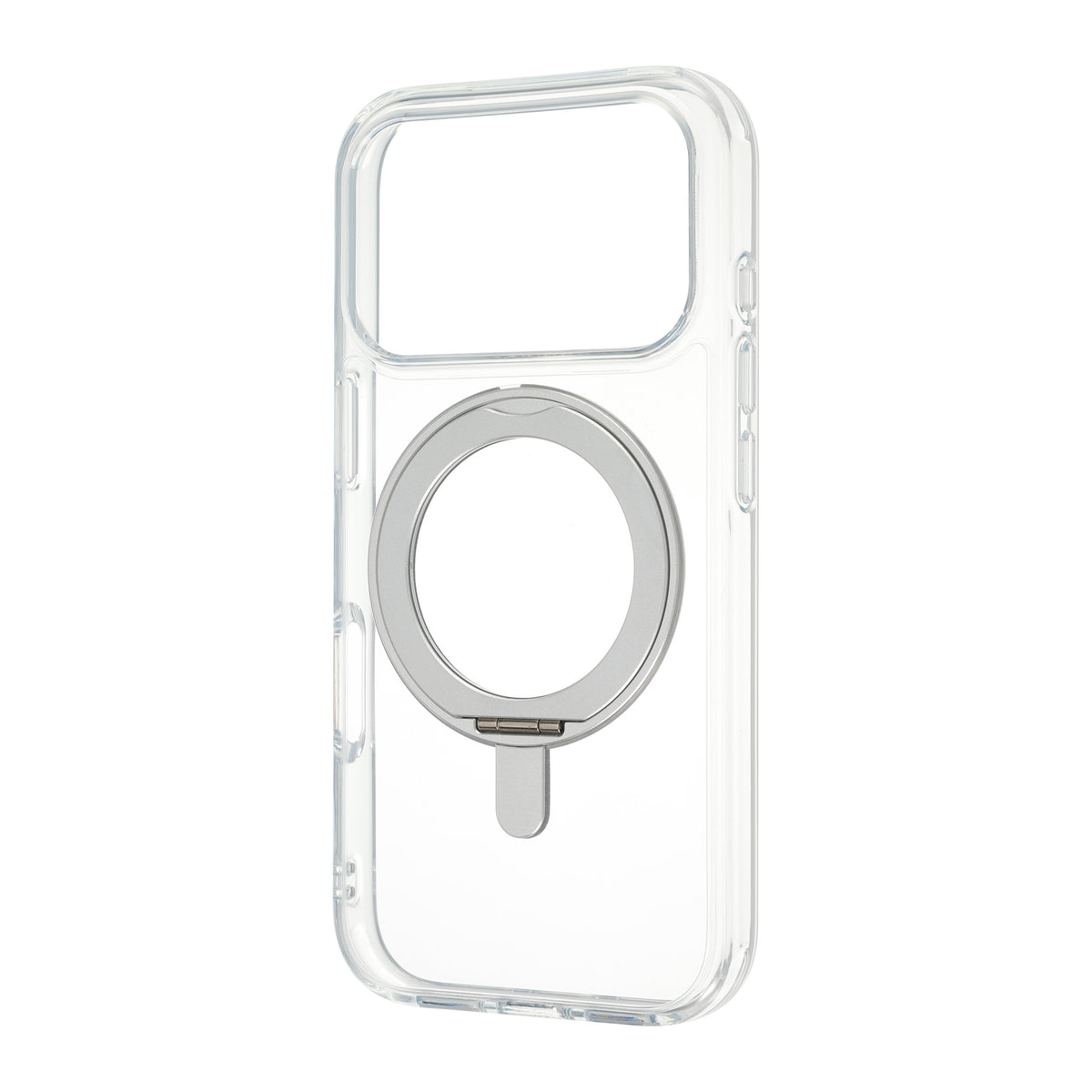 FoneKit Premium Kickstand MagSafe suojakuori jalustalla, iPhone 18 Pro / 17 Pro, läpinäkyvä – kuva 4