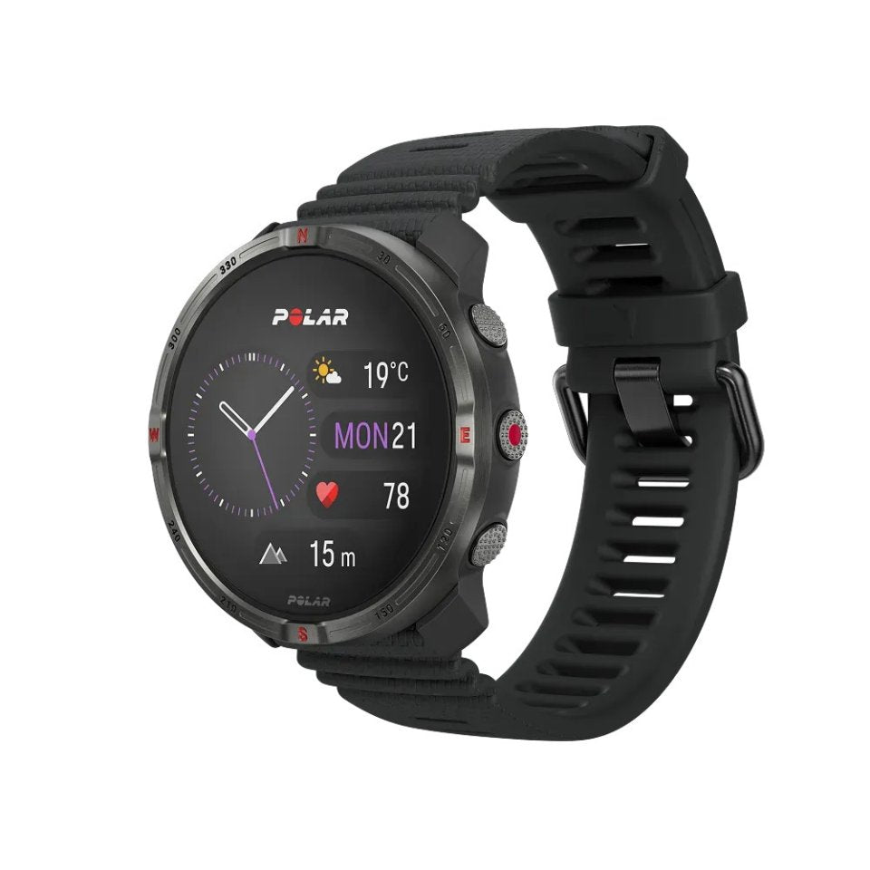 Polar Grit X2 outdoor-kello, S-L, musta