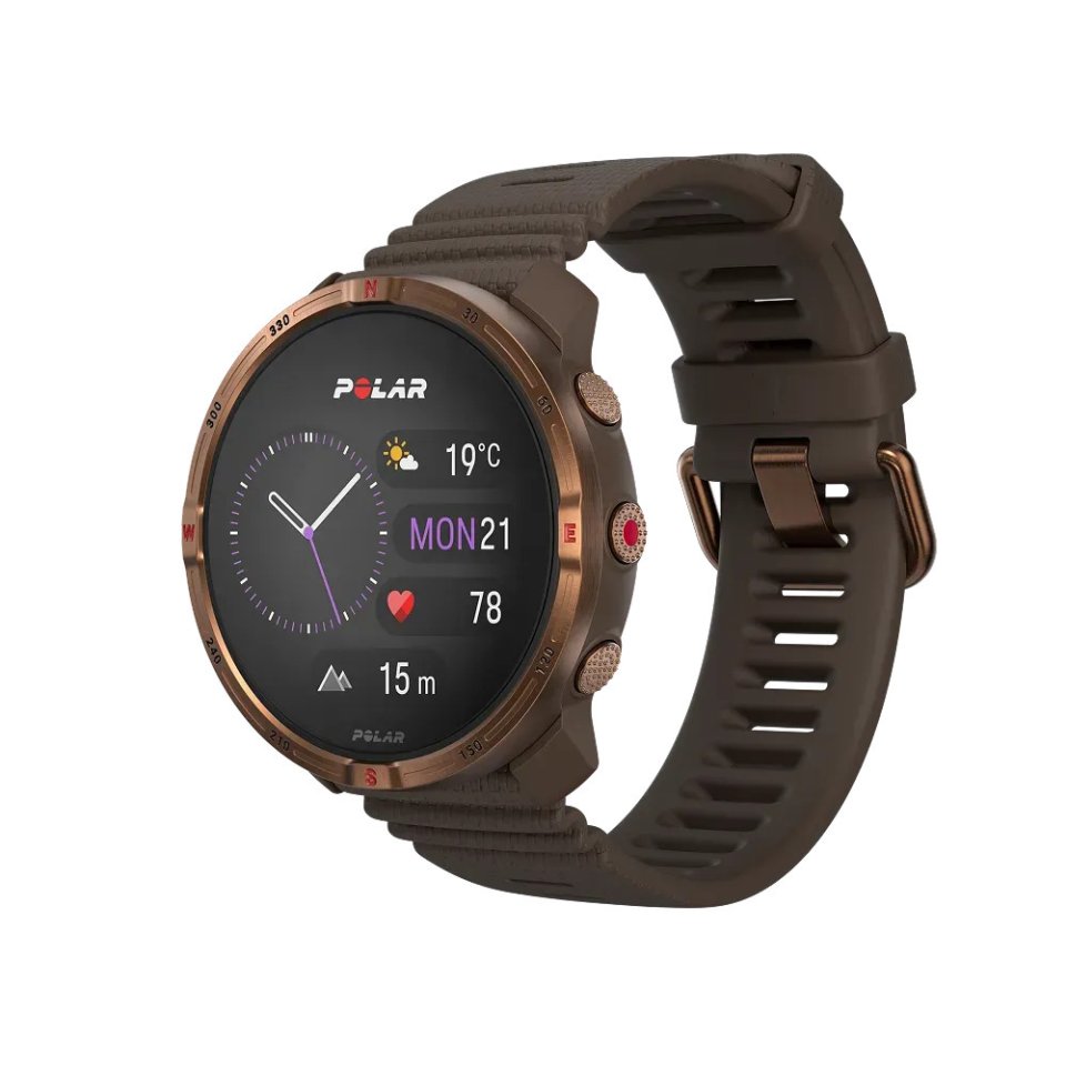 Polar Grit X2 outdoor-kello, S-L, ruskea