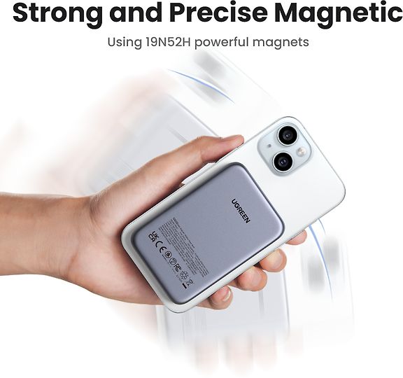 Ugreen Magnetic Wireless Power Bank varavirtalähde, 10 000 mAh – kuva 4