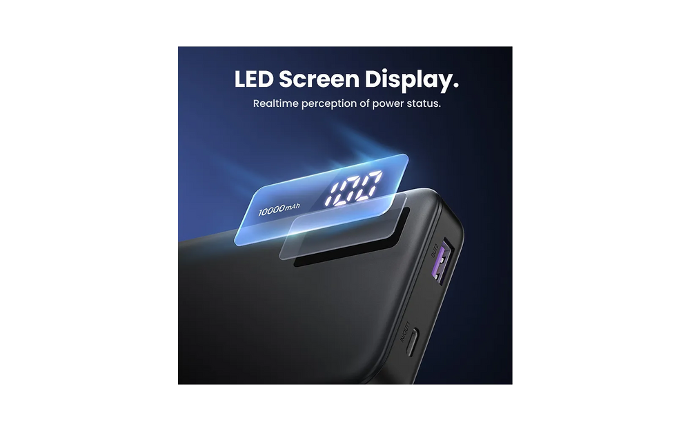 Ugreen 10 000 mAh powerbank med snabbladdning