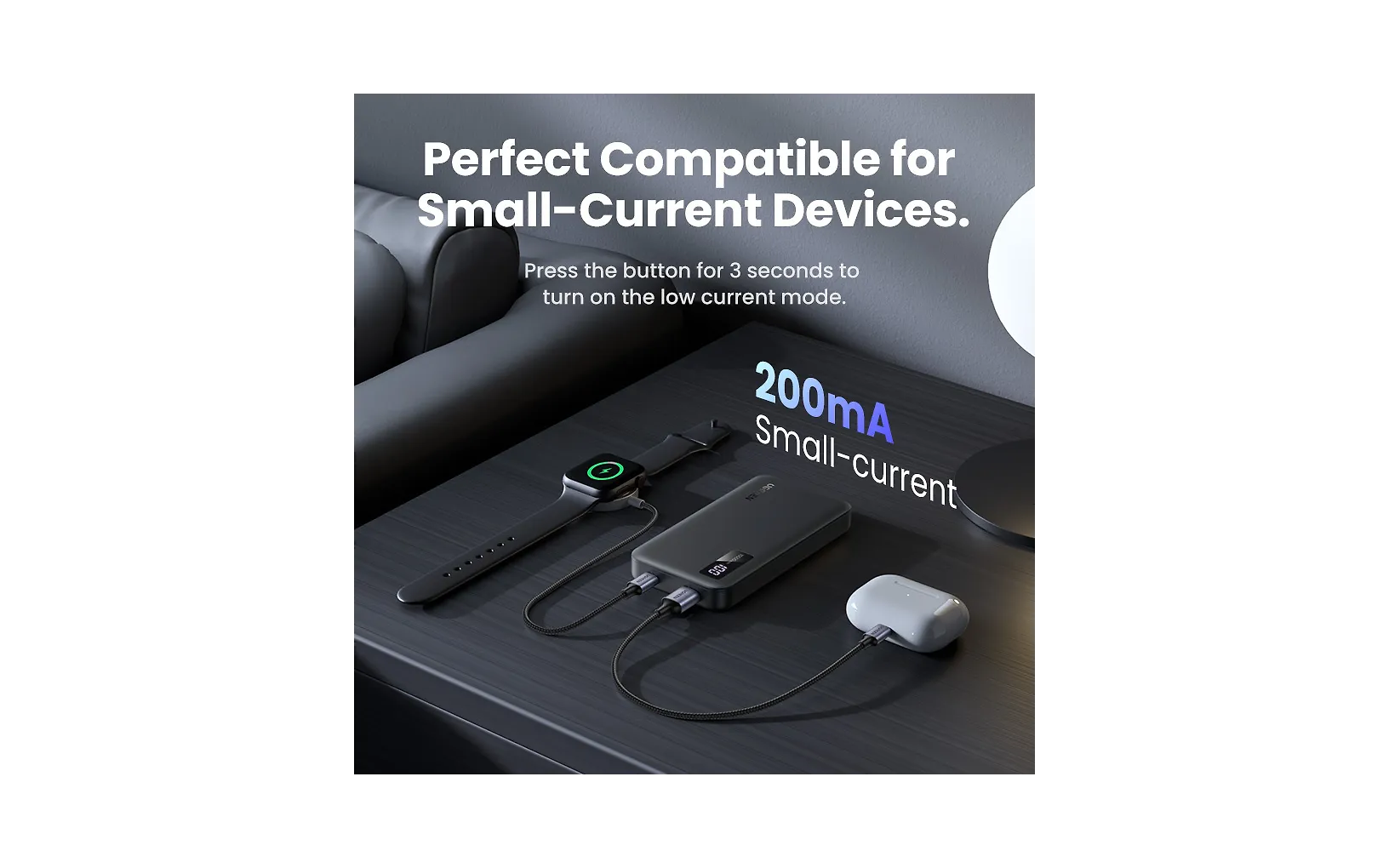 Ugreen 10 000 mAh powerbank med snabbladdning