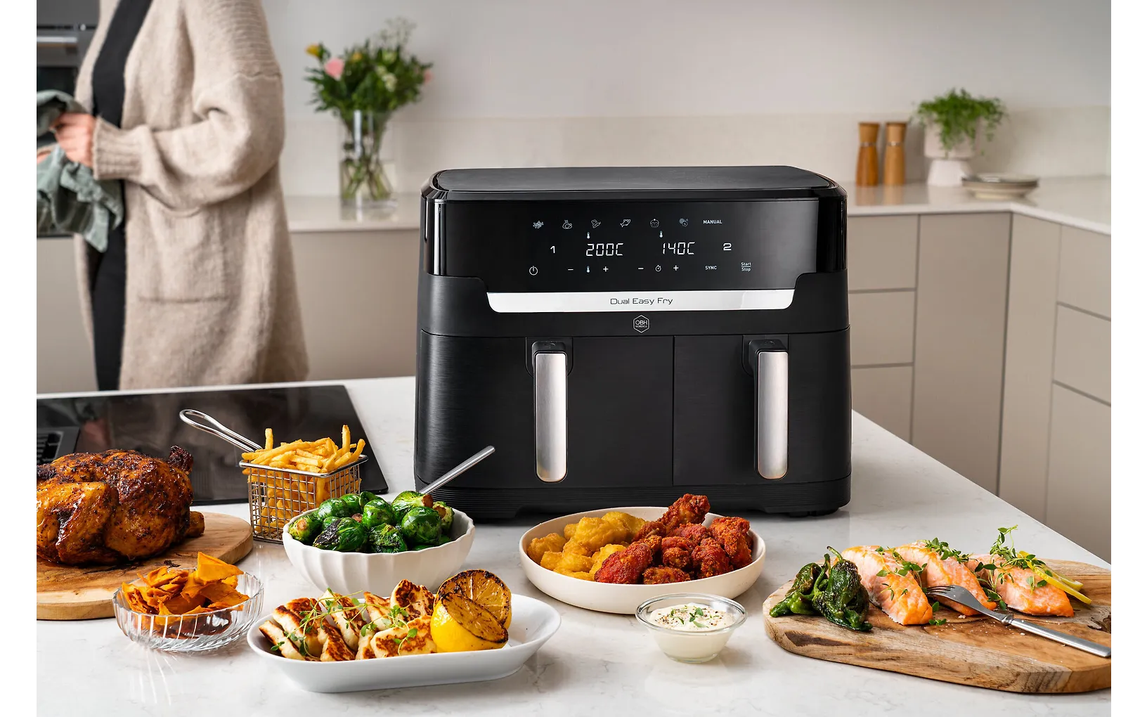 OBH Nordica Dual Easy Fry XXL airfryer