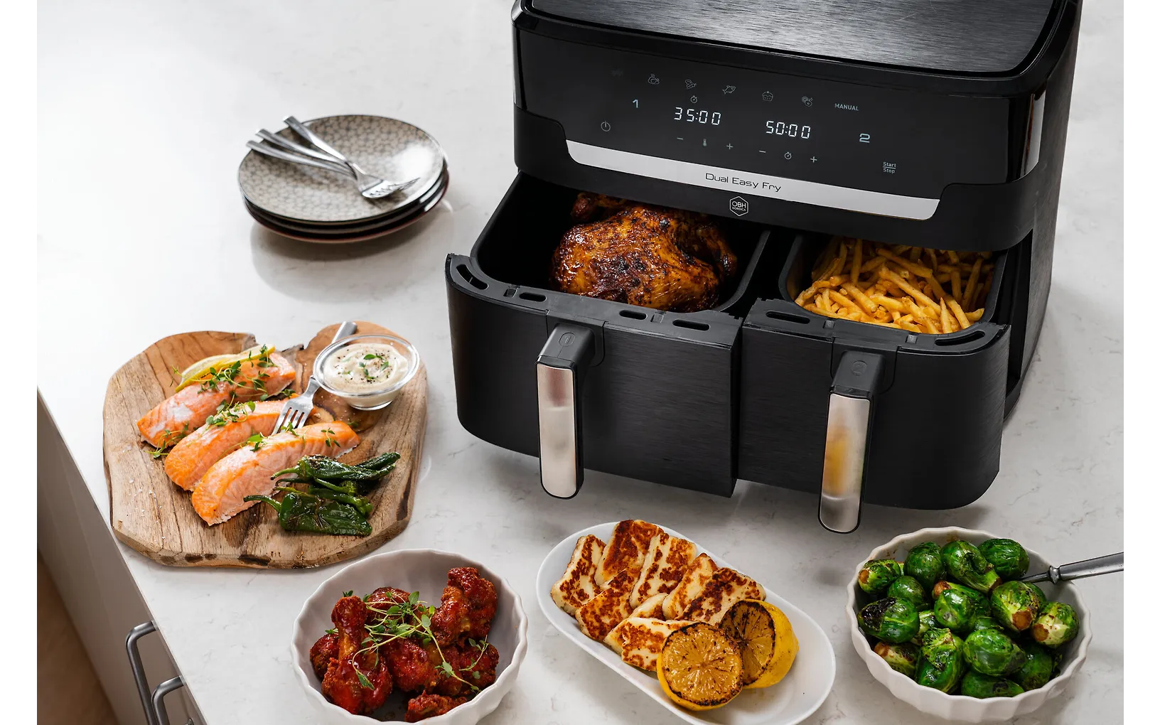 OBH Nordica Dual Easy Fry XXL airfryer