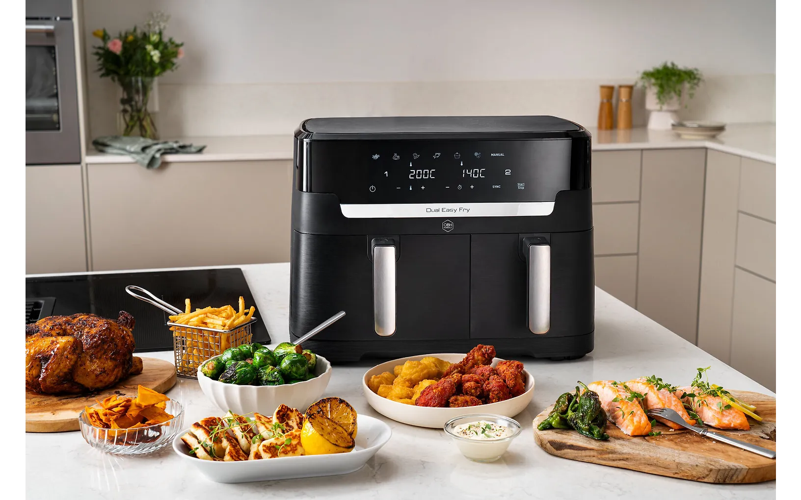 OBH Nordica Dual Easy Fry XXL airfryer