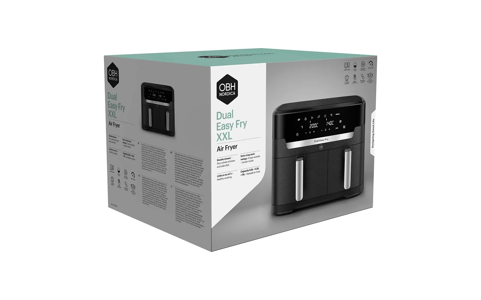 OBH Nordica Dual Easy Fry XXL airfryer