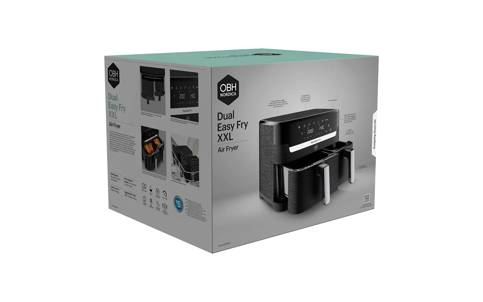 OBH Nordica Dual Easy Fry XXL airfryer